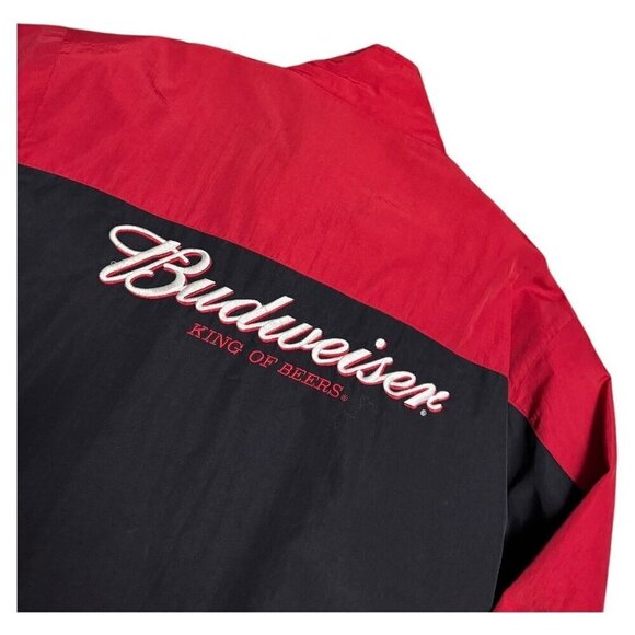 DALE EARNHARDT Budweiser Chase Authentics Windbreaker Red Nascar Jacket Mens XL - Picture 6 of 6